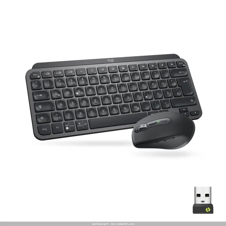 Logitech Kombi Wireless MX Keys Mini Tastaur-und-Maus-Set schwarz, DE