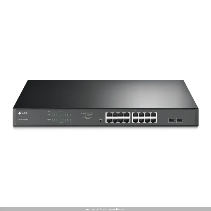 TP-Link TL-SG1218MPE Netzwerk-Switch 18-Port, Smart Managed, 16x Gigabit RJ45, 2x Gigabit SFP, 16x PoE+, 192W