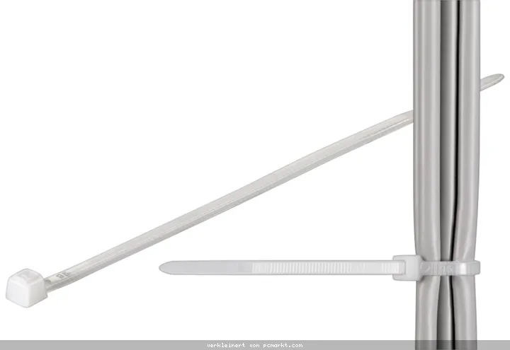 Kabelbinder, wetterfester Nylon, transparent 3,5 mm breit und 30 cm lang, transparent