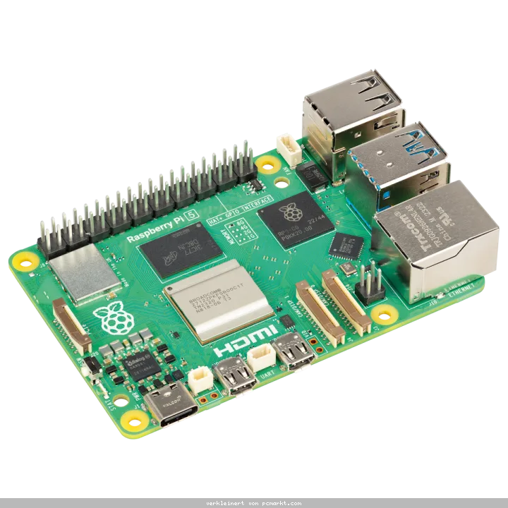 Raspberry Pi 5 Modell B 8GB | ARM Cortex-A76 4x 2,40GHz, 8GB RAM, WLAN, Bluetooth, LAN, 4x USB