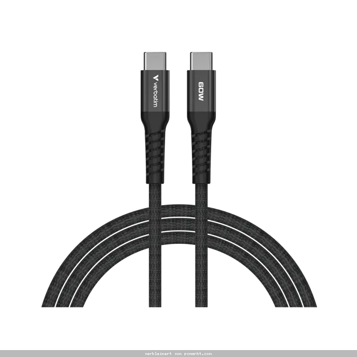 VERBATIM Sync & Charge USB-C zu USB-C 60W Magnetkabel 120 cm - schwarz