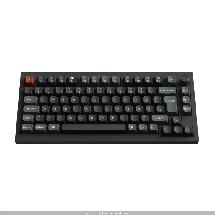 Keychron V1 Ultra 8K Wireless Mechanische Gaming-Tastatur RGB, Hot-Swap, 75 %, Schwarz, DE-Layout