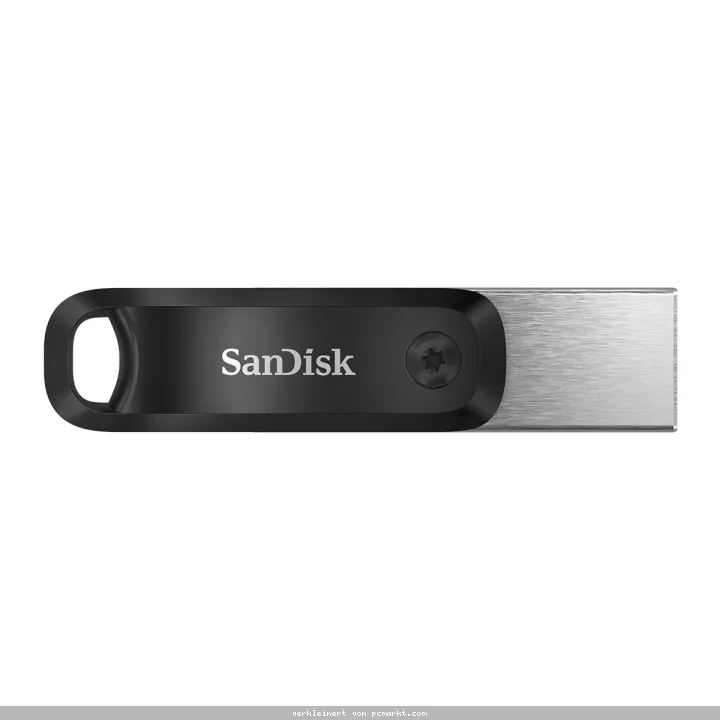 SanDisk iXpand Go Typ-A/Typ-Lightning 256GB USB-Stick Swivel, bis zu 75 MB/s, USB 3.2 Gen 1x1 (5 Gbit/s)