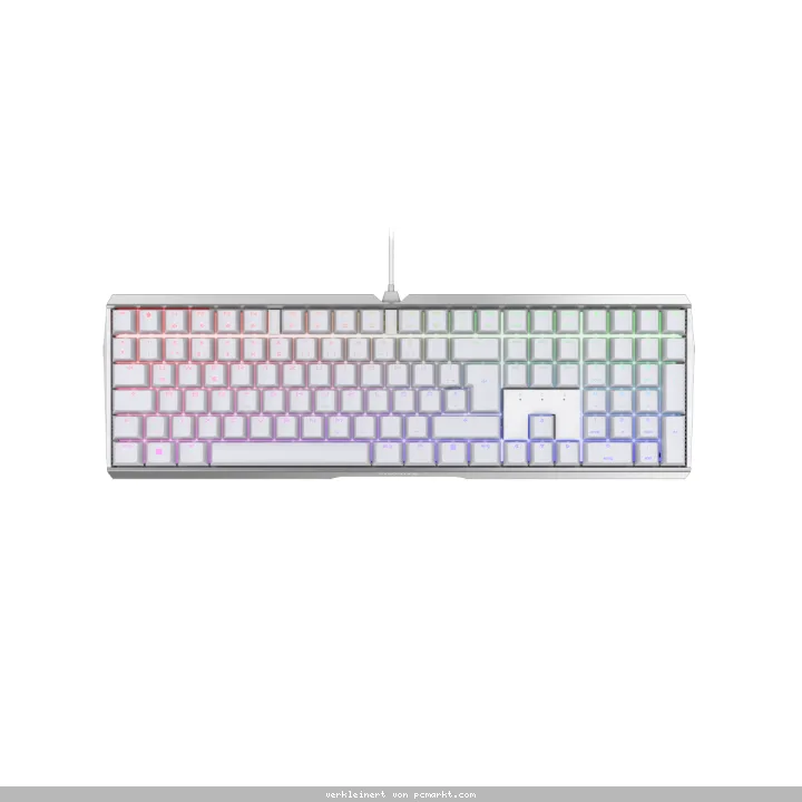 CHERRY MX 3.0S RGB, CHERRY MX-Red-Switches - weiß, mechanische Gamingtastatur, Kabelgebunden, RGB-Beleuchtung, Aluminium-Gehäuse