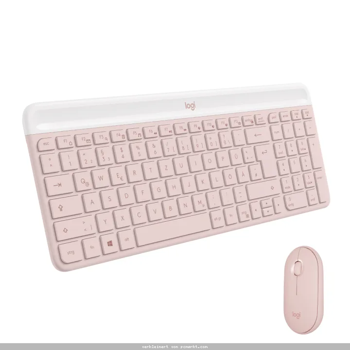 Logitech MK470 Slim Combo - kabelloses Tastatur-Maus-Set, rose
