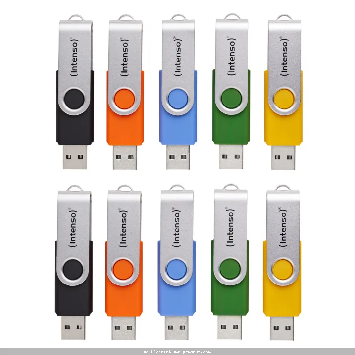 Intenso Basic Line Typ-A 4GB USB-Stick 10er Pack Swivel, bis zu 28 MB/s, USB 2.0