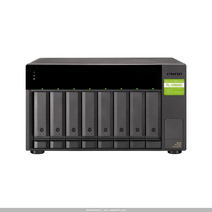 QNAP TL-D800C Erweiterungsgehäuse 8-Bay [0/8 HDD/SSD, 1x USB 3.2 Gen 2 Type-C]