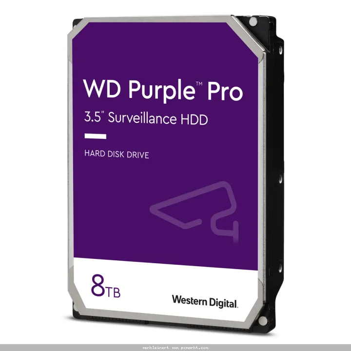 Western Digital WD Purple Pro 8TB 3.5 Zoll SATA Interne Surveillance Festplatte (CMR)