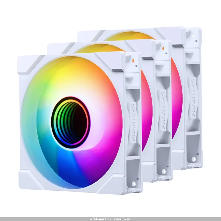 PHANTEKS M25-120 Gen2 PWM DRGB Reverse Blade 3er-Pack weiß | Gehäuselüfter