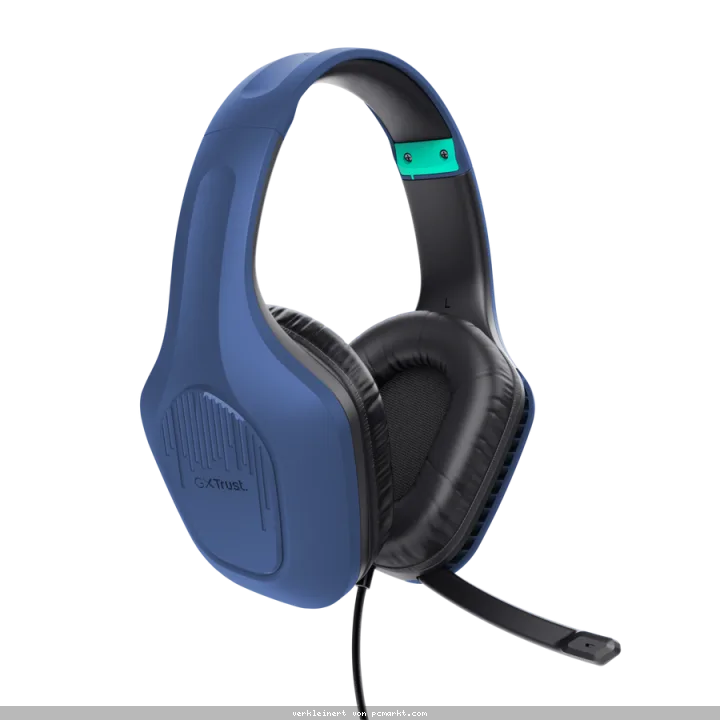 Trust Gaming GXT415B ZIROX Headset blau federleichtes. ohrumschließendes Gaming-Headset, für PC und Konsolen, blau
