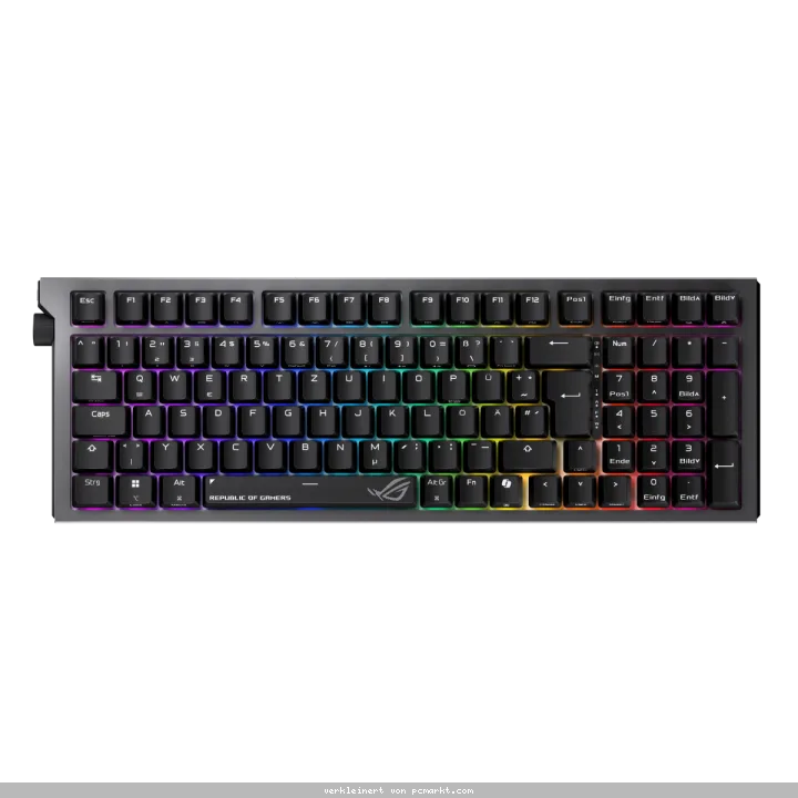ASUS ROG Strix Morph 96 WL DE Gaming Tastatur - kabellose Gaming Tastatur mit hot-swap ROG NX V2-Switches, seitliche RGB-Beleuchtung
