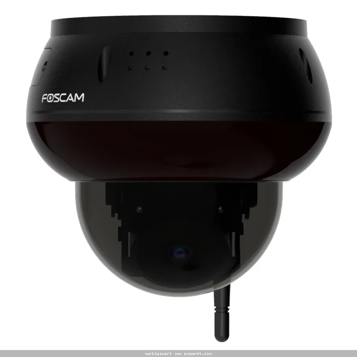 Foscam D8T WLAN Überwachungskamera Schwarz 8MP (3840x2160), WiFi 6 Dualband, PT-Funktion, KI-unterstützte Erkennung, IK10 Vandalismus-Schutz