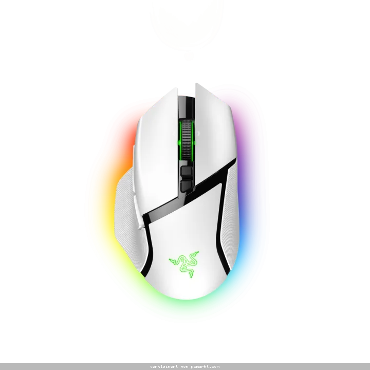 Razer Basilisk V3 Pro kabellose Gaming Maus Mercury - 13-Zonen-Chroma-Beleuchtung und HyperScroll-Neigungsrad