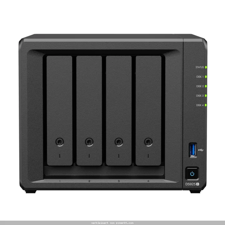 Synology DiskStation DS925+ NAS 4-Bay AMD Ryzen™ V1500B, 4GB DDR4 RAM, 0/4 HDD/SSD