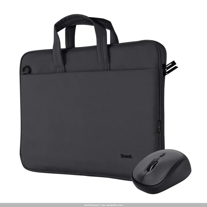 TRUST Bologna Notebooktaschen-Maus-Set 16 Zoll Schwarz