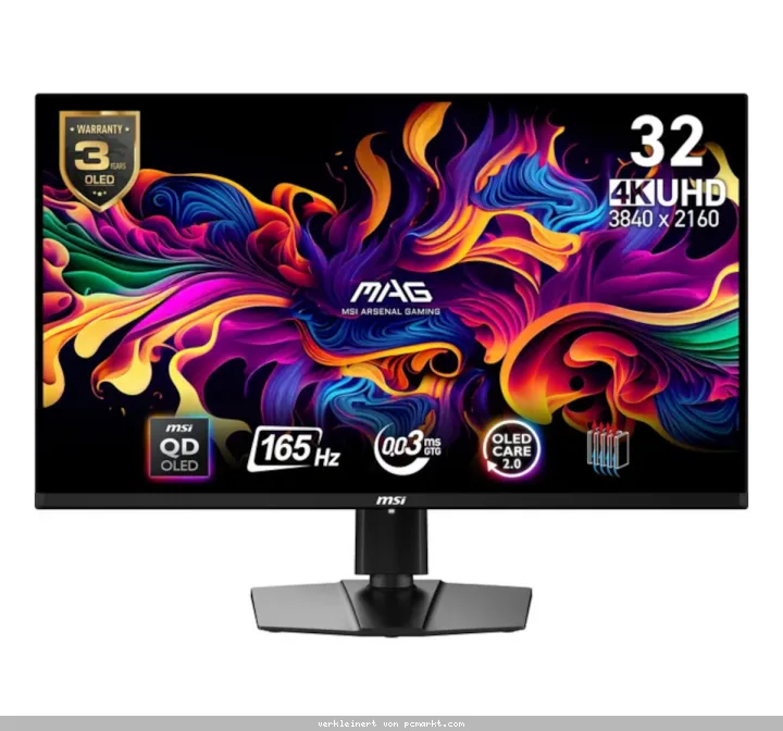 MSI MAG 321UPDE QD - OLED Gaming Monitor, 4K UHD), 165Hz 0,03ms GtG