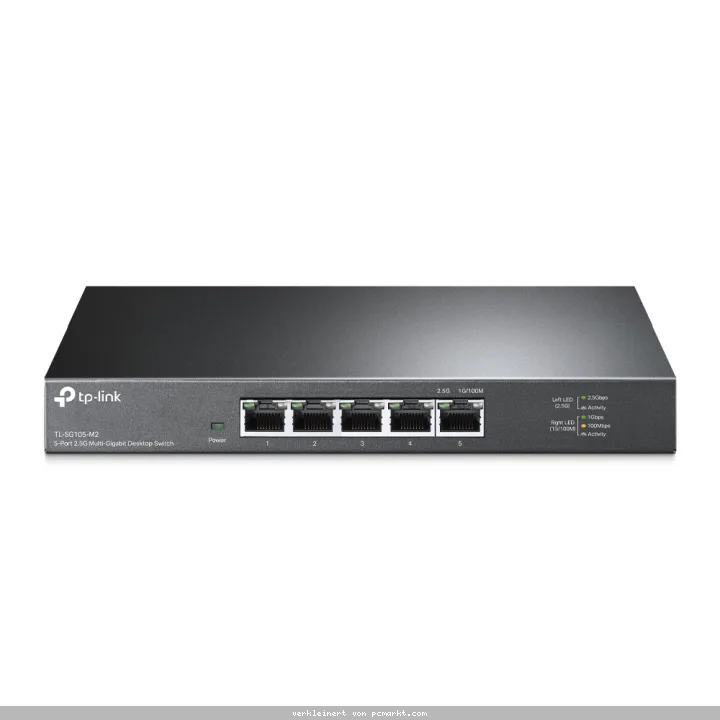 TP-Link TL-SG105-M2 Unmanaged Switch [2,5 Gbit/s LAN, Auto MDI/MDIX, Lüfterloses Design]