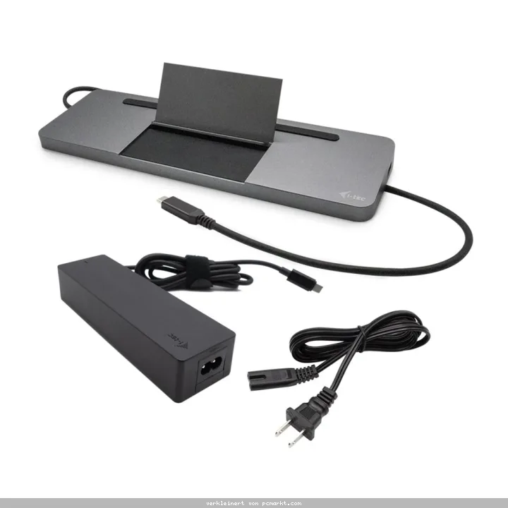 i-tec USB-C Metal Ergonomic 4K 3x Display Docking Station mit Power Delivery 85W + i-tec Universal Charger 100W (bundle)