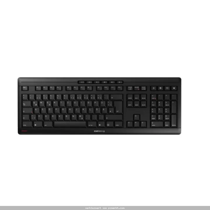 CHERRY STREAM KEYBOARD WIRELESS, kabellose Tastatur, Flüsteranschlag, Laserbeschriftung, schwarz