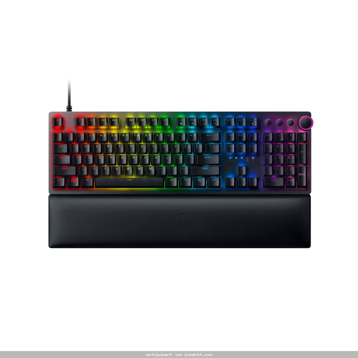 Razer Huntsman V2 Gaming Tastatur (lila Switches) - optische Gaming Tastatur, Clicky Purple Switches, Chroma RGB, deutsches Layout (QWERTZ)