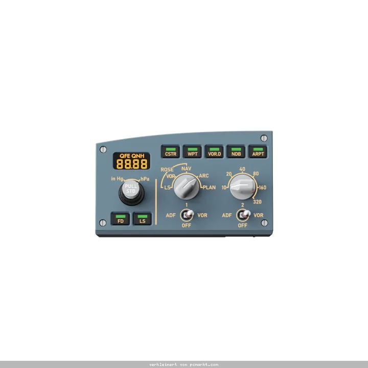 MOZA MA3F Electronic Flight Control Modul L 1:1 linkes EFIS-Modul, originalgetreue Bedienelemente, erweiterbar zum Komplettsystem, Extension Mode, Plu