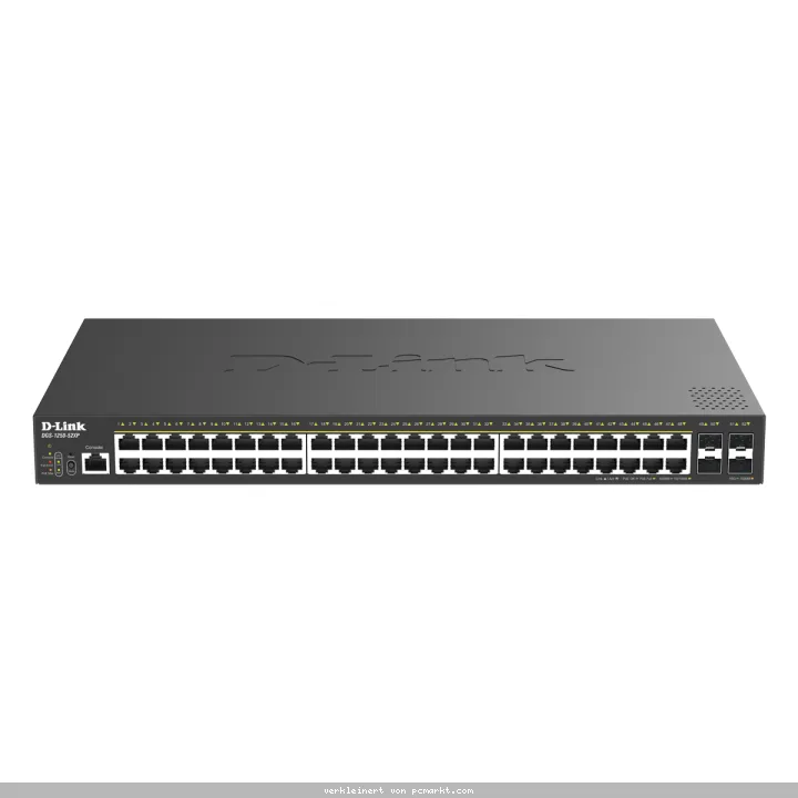 D-Link DGS-1250-52XP Smart Managed Switch 52-Port, 48x Gigabit RJ45 (PoE+), 4x 10G SFP+, Layer 2+