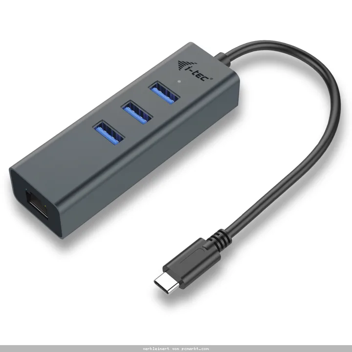 i-tec USB-C Metal 3-Port HUB with Gigabit Ethernet Adapter