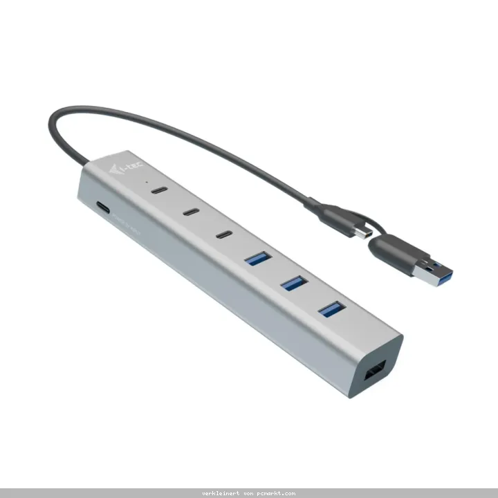 i-tec USB-C/USB-A Charging Metal HUB 7 Port (3x USB-C, 4x USB-A)