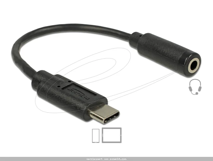 Delock Audio Adapter USB Type-C™ Stecker Klinkenbuchse 14 cm