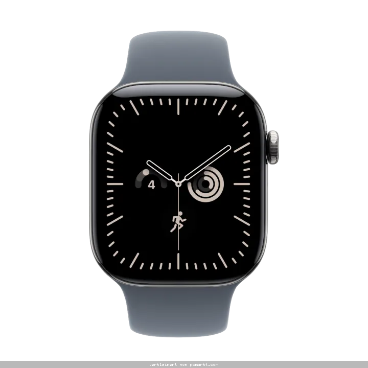 Apple Watch Series 12 Cellular 42mm - Natur Titan Case Navyblau Sport Band - M/L