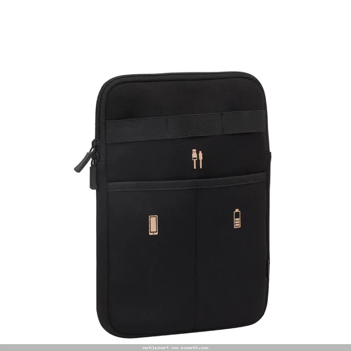 Rivacase Tablet Sleeve 10,1", schwarz, Schlingen und Täschchen für Kabel und Adapter