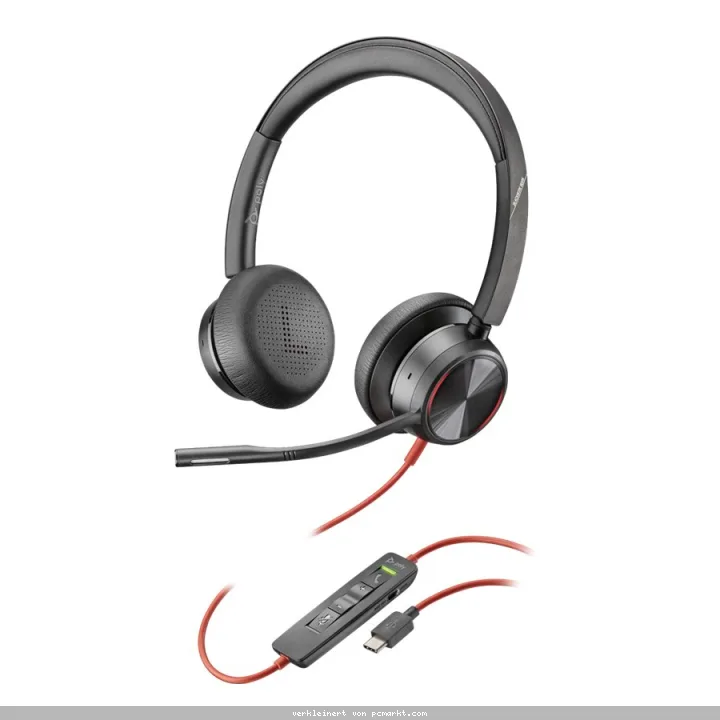 Poly Plantronics Blackwire 8225 Headset, Stereo, USB-C, Unified Communication optimiert