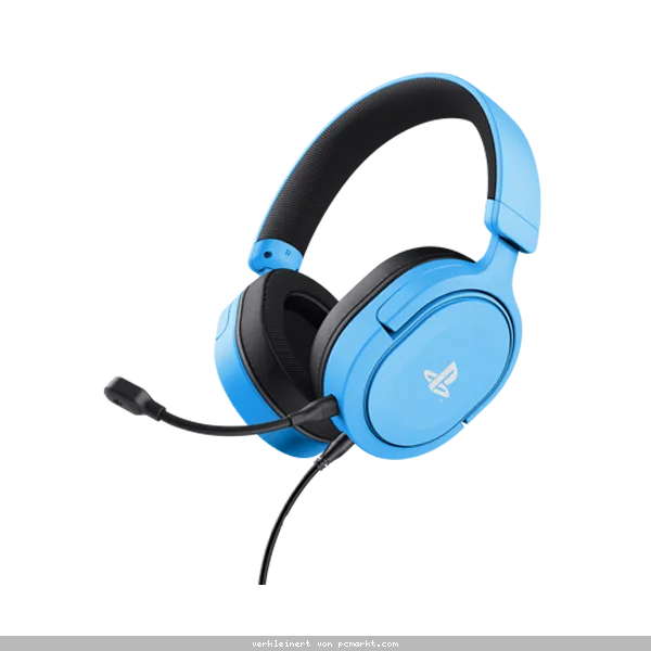 Trust Gaming GXT498B Forta Headset für PS5 Leistungsstarkes Over-Ear-Gaming-Headset aus recycelten Materialien - offiziell lizenziert für PS5™, blau