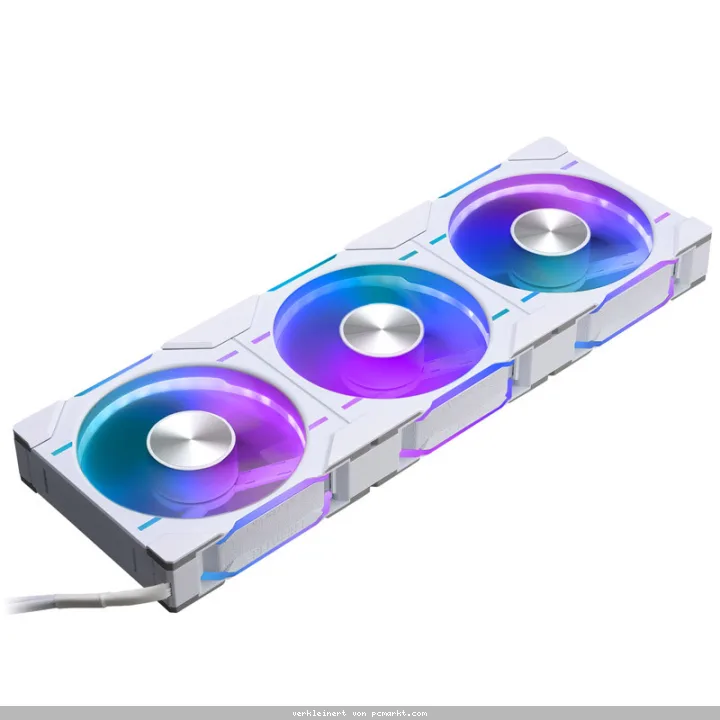 PHANTEKS D30 PWM Reverse Airflow D-RGB weiß | 3er-Pack 120mm Gehäuselüfter