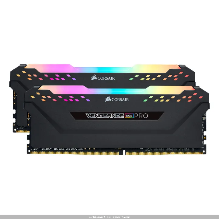 Corsair Vengeance RGB Pro Schwarz 64GB Kit (2x32GB) DDR4-3200 CL16 DIMM Arbeitsspeicher