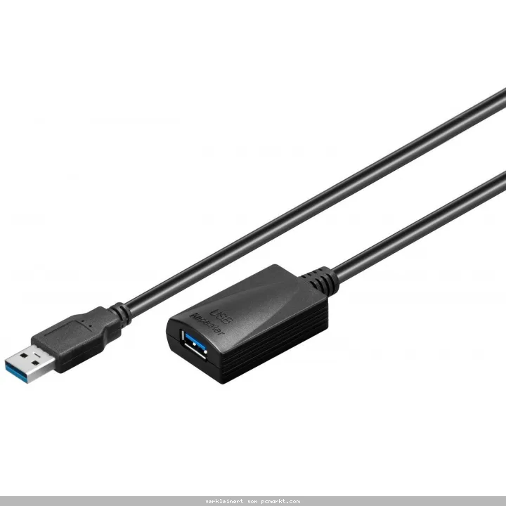Goobay Aktives USB 3.0 Verlängerungskabel 5m [Stecker -> Buchse, Typ A]