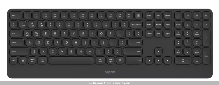 Rapoo E9390M Kabellose Multimodus Tastatur Schwarz