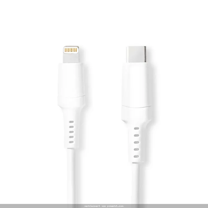 Nedis 1m USB-C Lightning Kabel für iPad, iPhone, iPod, weiß