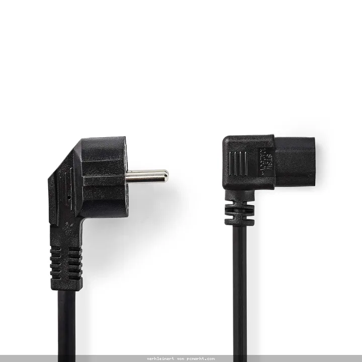 Nedis Stromkabel Schutzkontaktstecker, IEC-320-C13, 2m, Schwarz