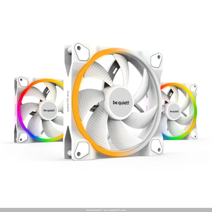 be quiet! LIGHT WINGS WHITE 140mm PWM | 3er-Pack Gehäuselüfter