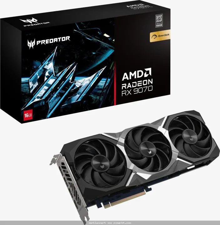 Acer Predator BiFrost AMD Radeon RX 9070 16G OC - 16GB GDDR6, 1x HDMI, 3x DP