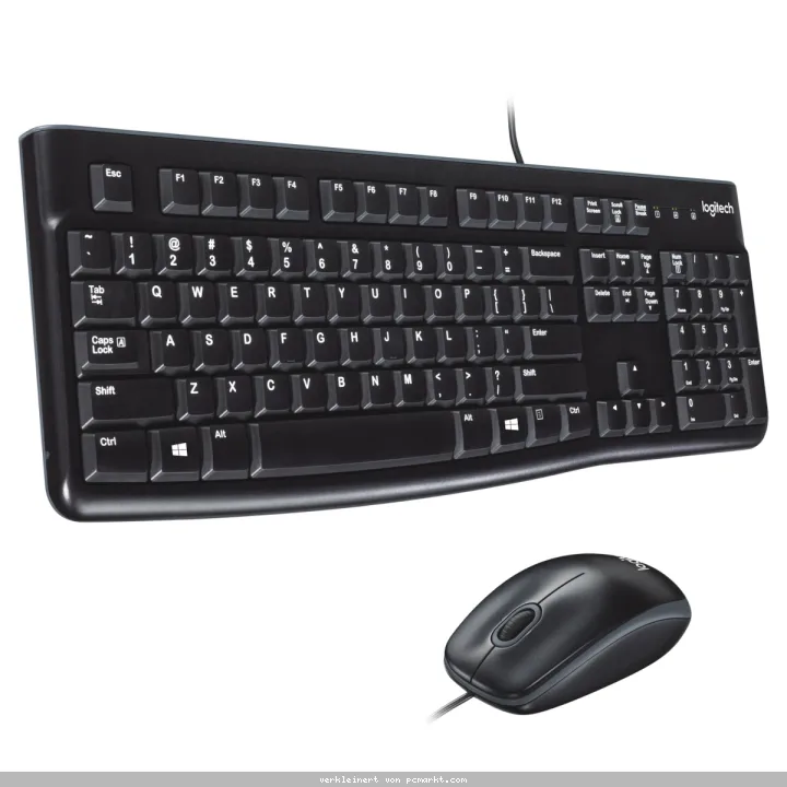 Logitech Combo MK120, US-Layout, schwarz, kabelgebunden