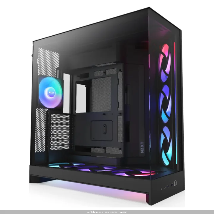 NZXT H9 FLOW RGB+ (2025) schwarz | PC-Gehäuse