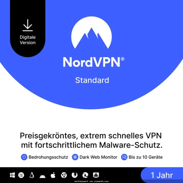 NordVPN VPN Service [12 Monate - bis zu 10 Geräte] attach only
