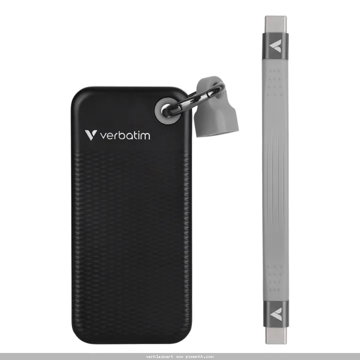 Verbatim Pocket SSD 1TB Schwarz/Grau Externe Solid-State-Drive, USB 3.2 Gen 2x1