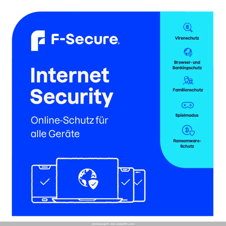 F-Secure Internet Security [3 Geräte - 1 Monat] - Abonnement mit wiederkehrender Zahlung