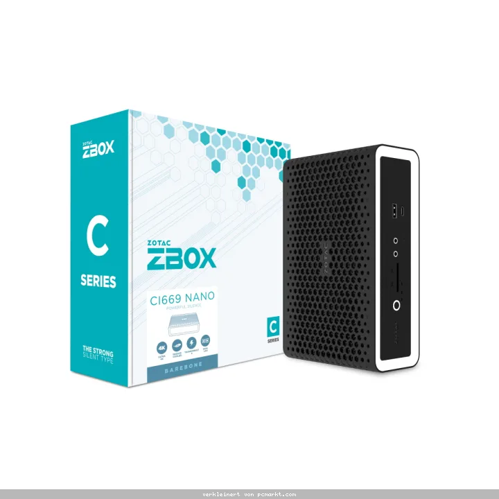 ZOTAC ZBOX CI629 Nano Barebone Intel Core i3-1315U, 2x DDR5 SO-DIMM, 1x M.2, 1x 2,5" Slot, Intel UHD Grafik, 1x Thunderbolt 4, WiFi 6, Bluetooth 5.2,
