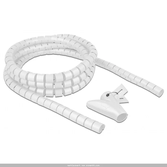 Delock Spiralschlauch mit Einziehwerkzeug 2,5 m x 20 mm weiß