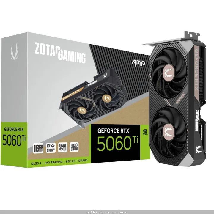 ZOTAC GeForce RTX 5060 TI 16GB AMP - 16GB GDDR7, HDMI, 3x DP