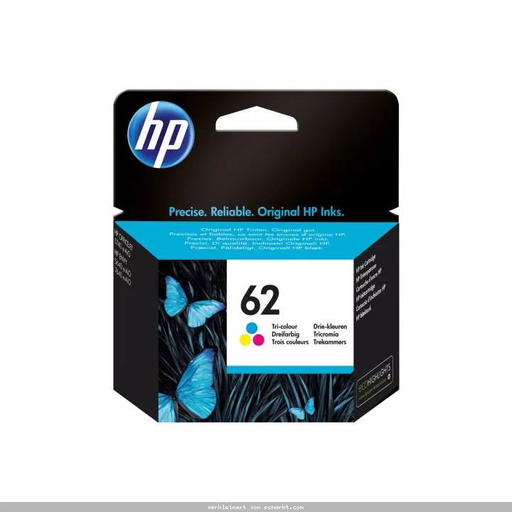 HP 62 (C2P06AE) Original Tintenpatrone Cyan/Magenta/Gelb
